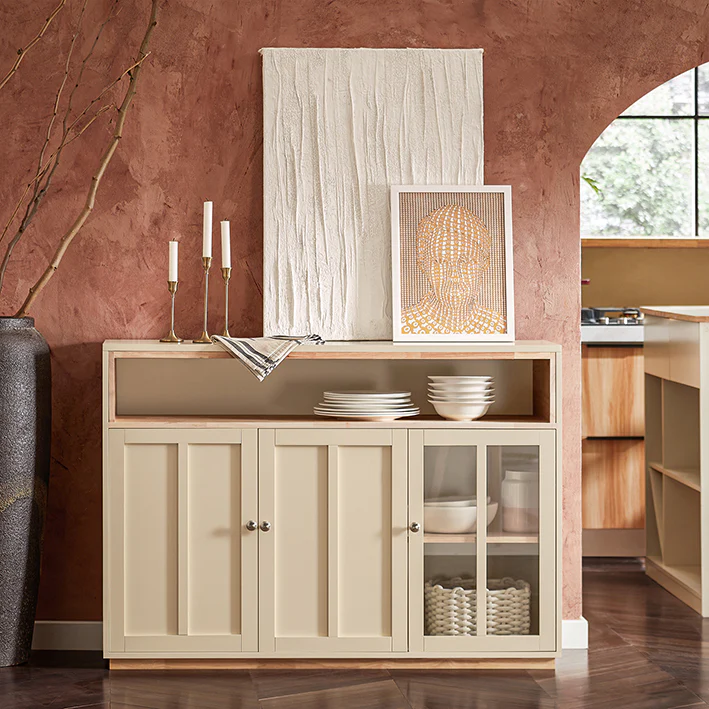 Cordoco | Sideboard | Küchenschrank | Flurschrank | Kommode | Beige | FSB80-MI