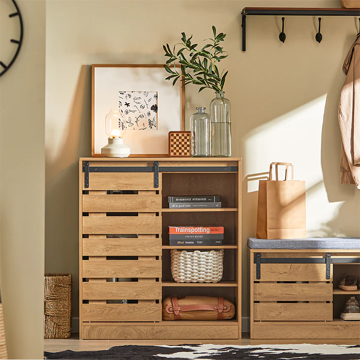 Cordoco | Sideboard Schiebetür | Kommode | Schuhschrank | Flurschrank | FSB65-N