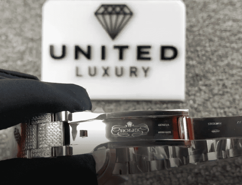 Rolex Datejust 116300 White Gold Diamond Arabic Dial Iced Out Replica 41MM