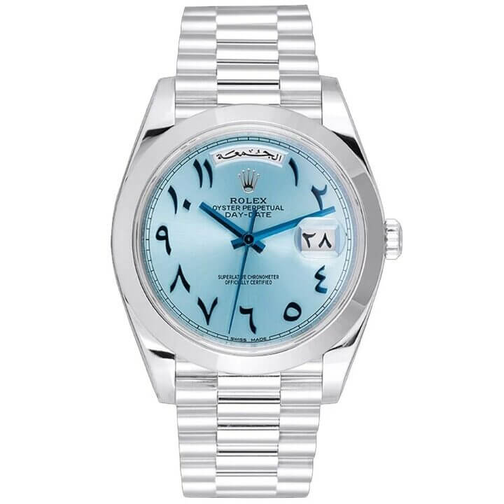 Rolex Day-Date 40 228206 Ice Blue Arabic Dial Replica