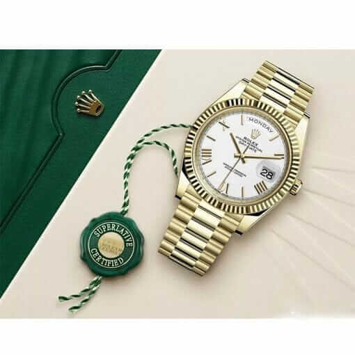 Rolex Day-Date II Collection Gold White Roman Dial 218238-0037