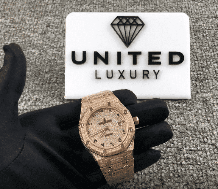 Audemars Piguet Royal Oak Iced Out Rose Gold Replica
