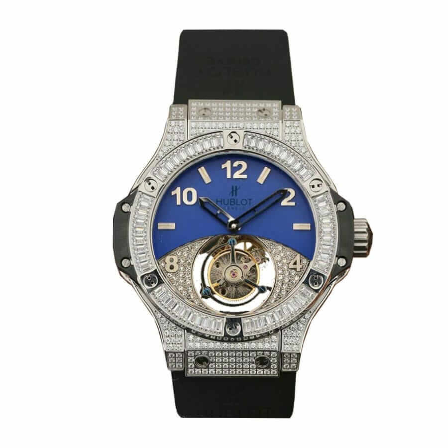 Hublot With Diamonds Blue Replica 45MM