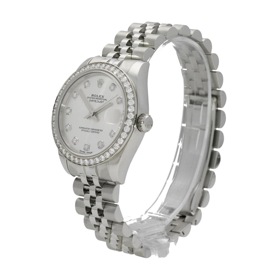 Rolex Datejust 178384-0017 White Gold Black Diamond Dial Replica 31MM