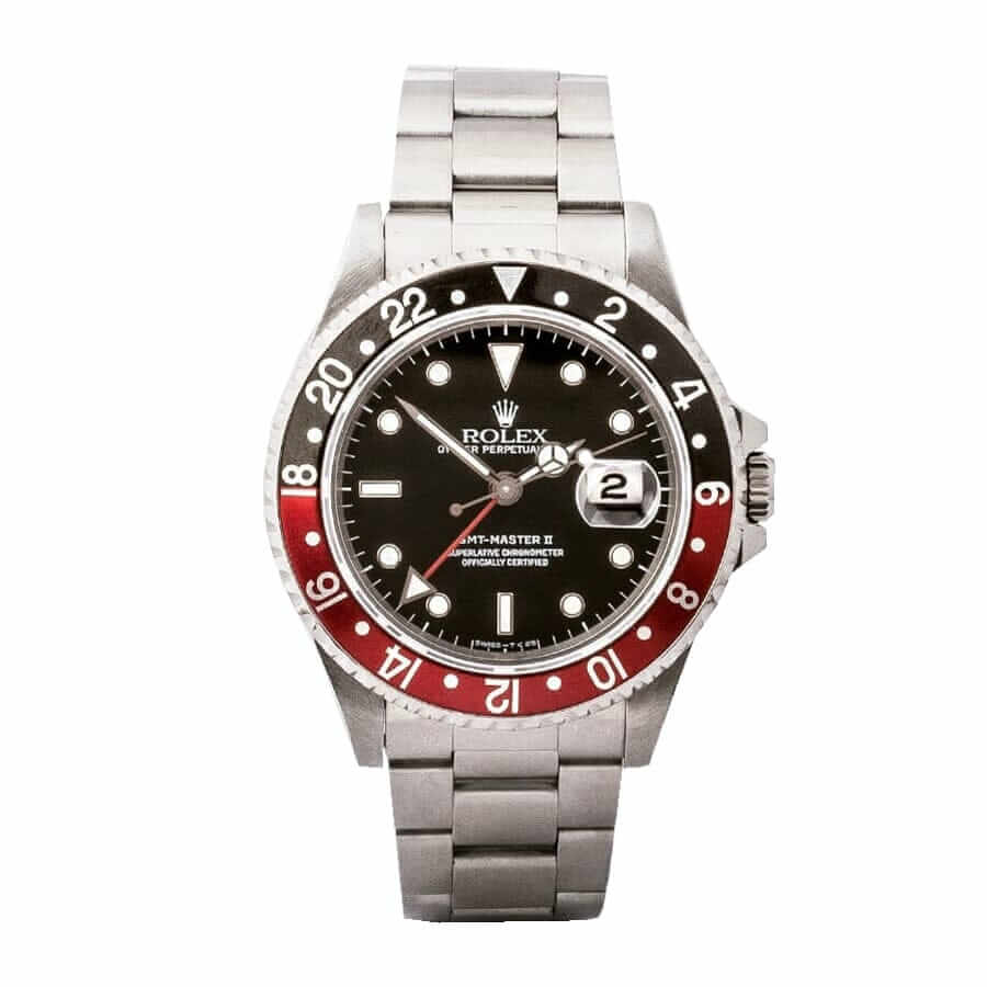 Rolex GMT-Master II Red Black Bezel Black Dial Coke 16710 Oyster Replica