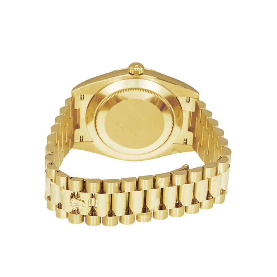 Rolex Day-Date 228398TBR Yellow Gold   Diamonds Black Dial Replica 40MM