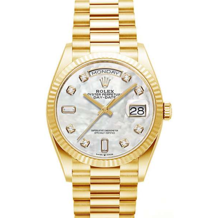 Rolex Day-Date 128238 Yellow Gold Mother Of Pearl Dial Replica