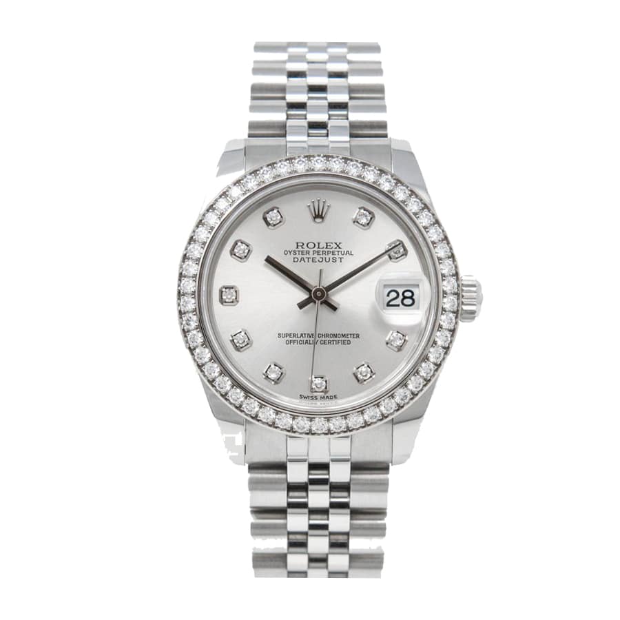 Rolex Datejust 178384-0017 White Gold Black Diamond Dial Replica 31MM