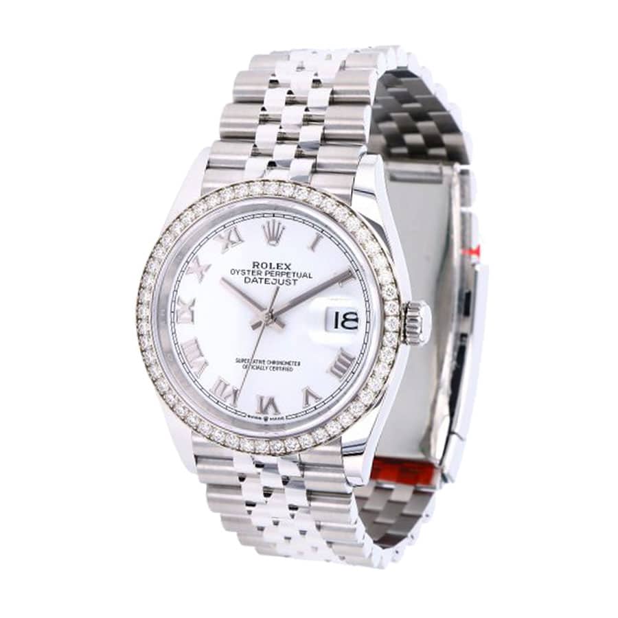 Rolex Datejust 36 126284RBR-0018 White Roman Dial Jubilee Replica