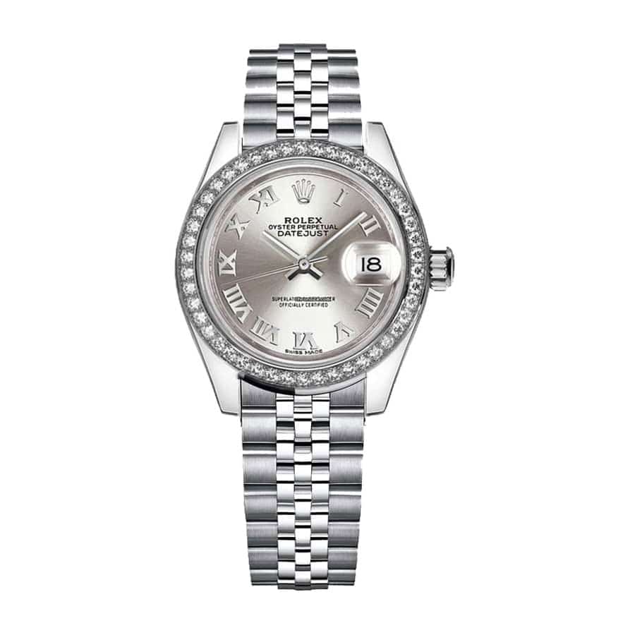 Rolex Datejust 279166 Platinum Automatic Grey With Diamond Dial Jubilee Replica 28MM
