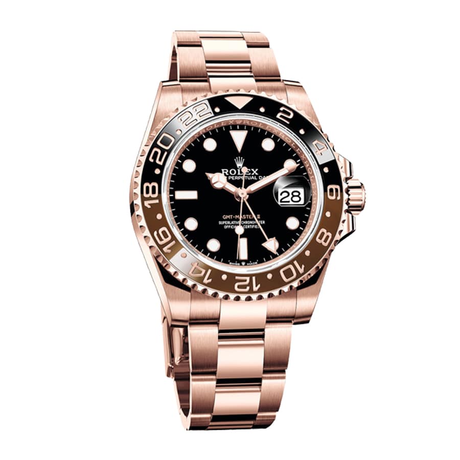 Rolex GMT-Master II 126715CHNR-0001 Rose Gold Automatic Black Dial Oyster Replica 40MM