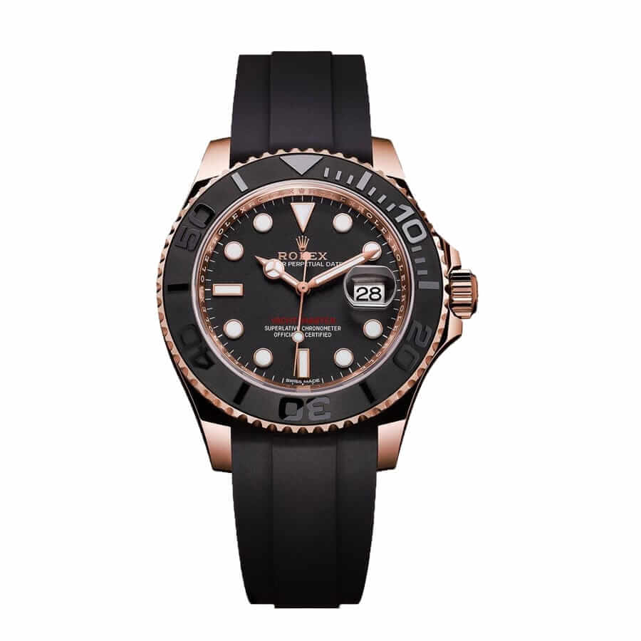 Rolex Yacht-Master 40 116655 SATS Rose Gold Automatic Rubber Black Dial Replica 40MM
