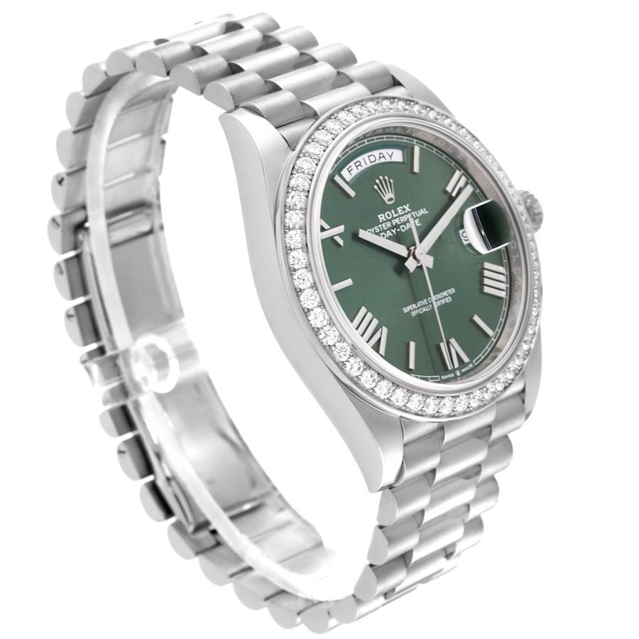 Rolex Day Date Olive Diamond Replica