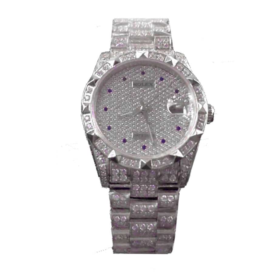 Rolex Datejust White Gold Diamond Dial Iced out 116624 Replica 41MM