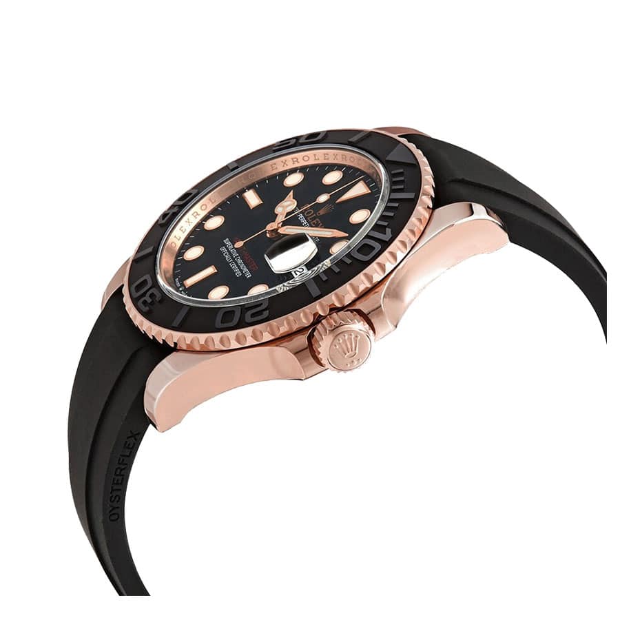 Rolex Yacht-Master 40 116655 SATS Rose Gold Automatic Rubber Black Dial Replica 40MM