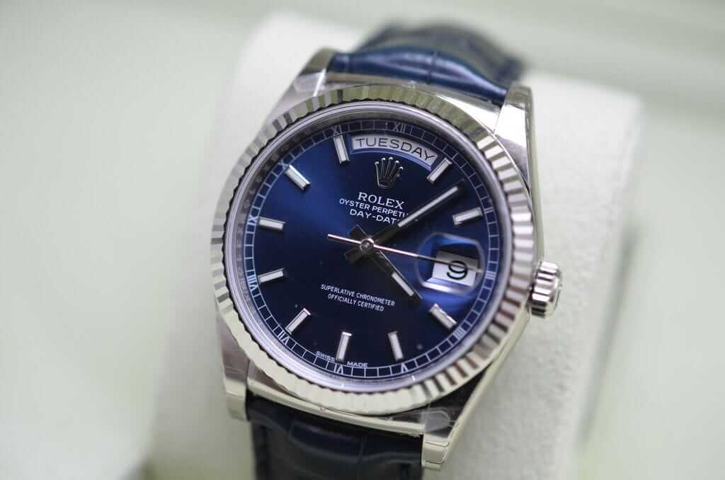 Rolex Day-Date 118139-0004 V5 Stainless Steel Blue Dial Replica