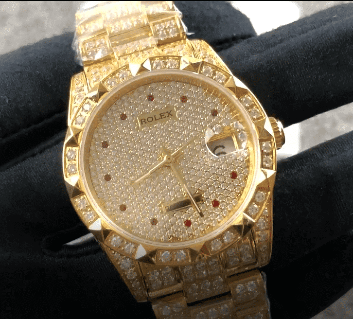 Rolex Gold Full Diamond Replica 41MM