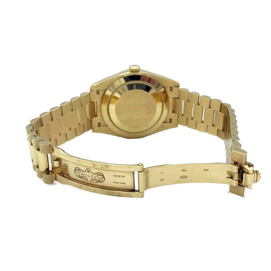 Rolex Day-Date 228398TBR Yellow Gold   Diamonds Black Dial Replica 40MM