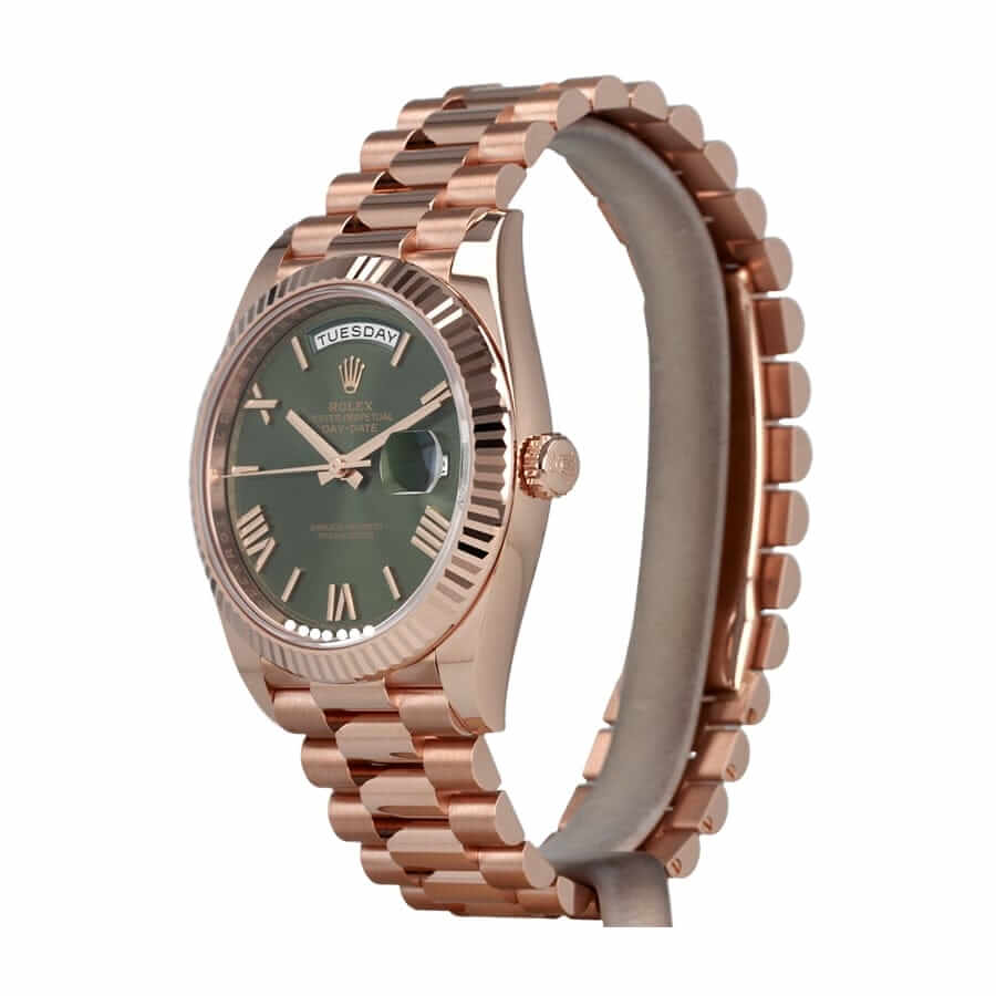 Rolex Day-Date Rose Gold President Green Roman Dial 228235 Replica