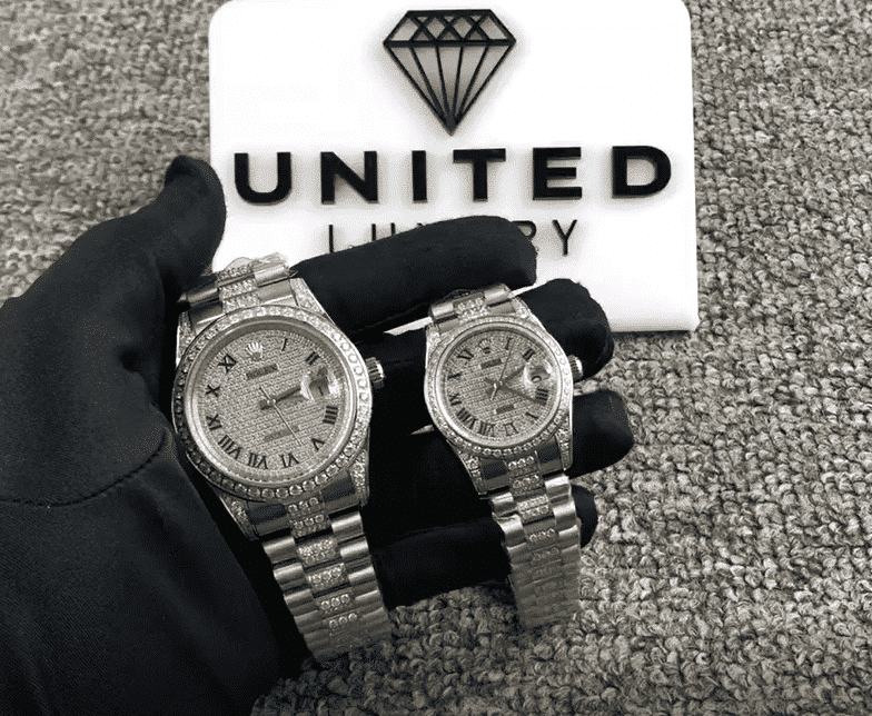 Rolex Datejust 116622 White Gold Diamond Dial Iced Out Replica