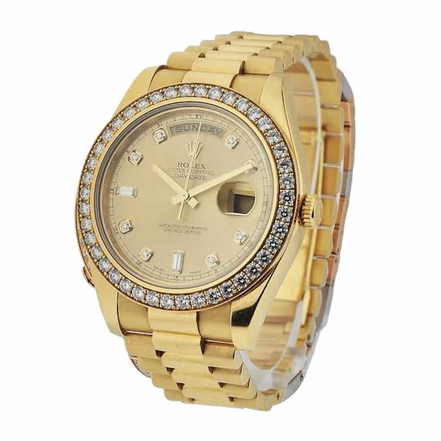 Rolex Day-Date 228348 Diamonds Gold Dial Replica 41MM