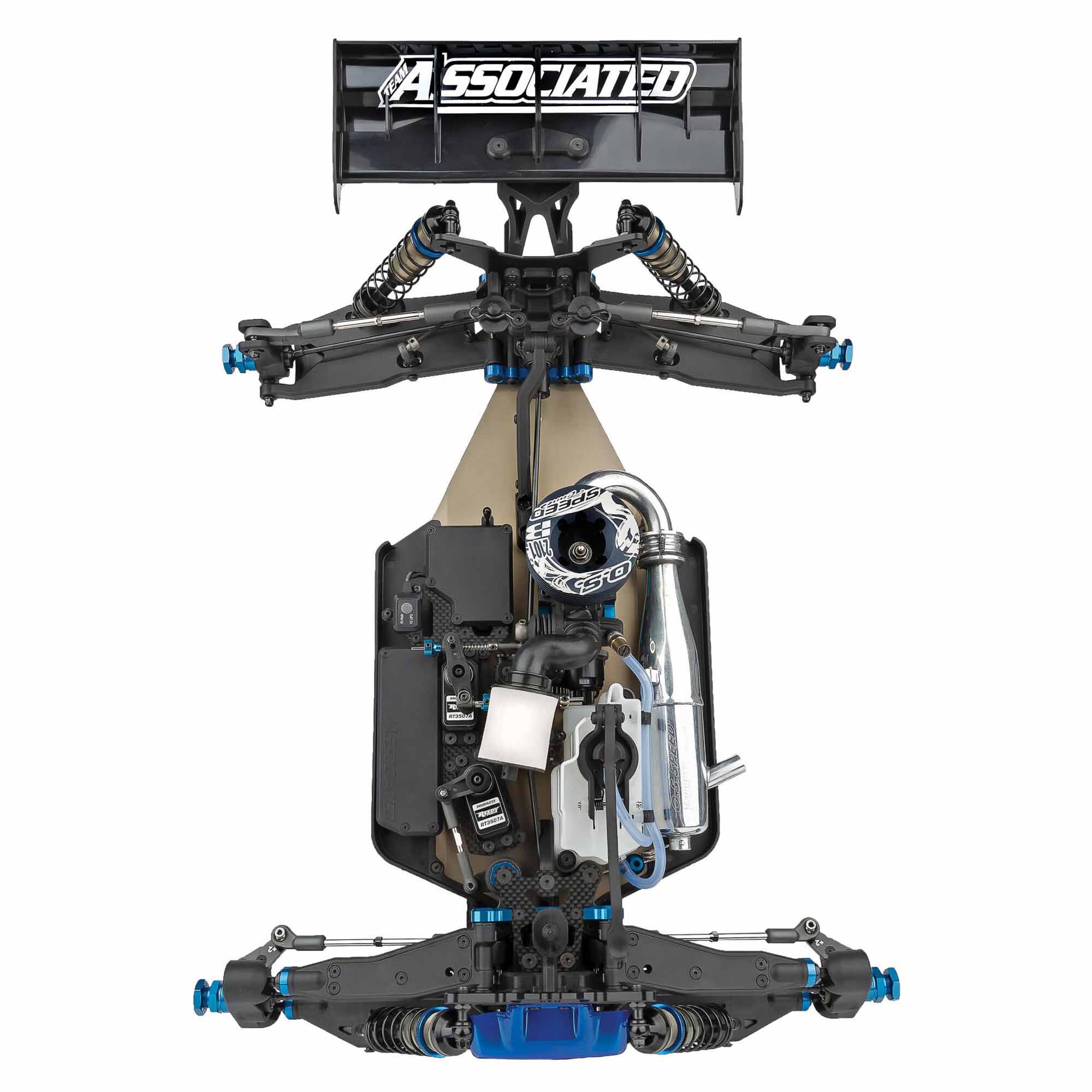 Team Associated 1/8 RC8T4 4x4 Nitro Truggy Team Kit, Gearbox Upgrade