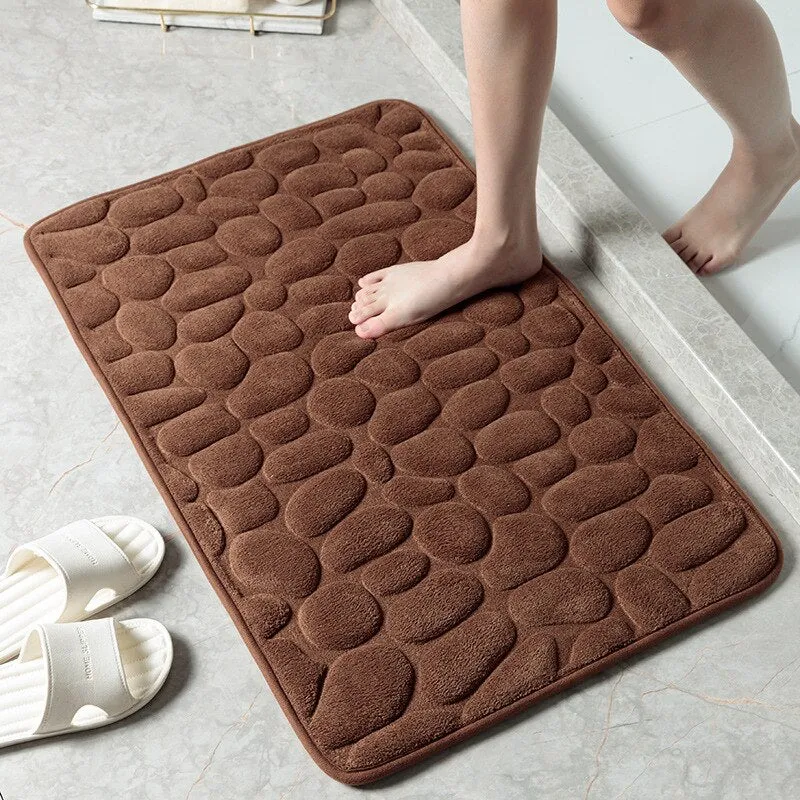 Tapis De Bain Galets À Mémoire De Forme