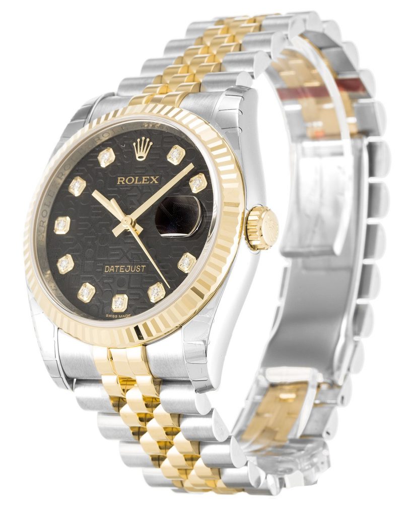 Replica Rolex Datejust 36mm Black Jubilee Dial 116233