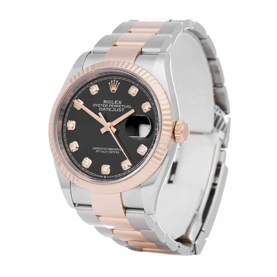 Rolex Datejust 126231 Black With Diamond Dial Replica