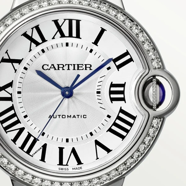Cartier Ballon Bleu Bleu Silver Diamond 36mm W4BB0024