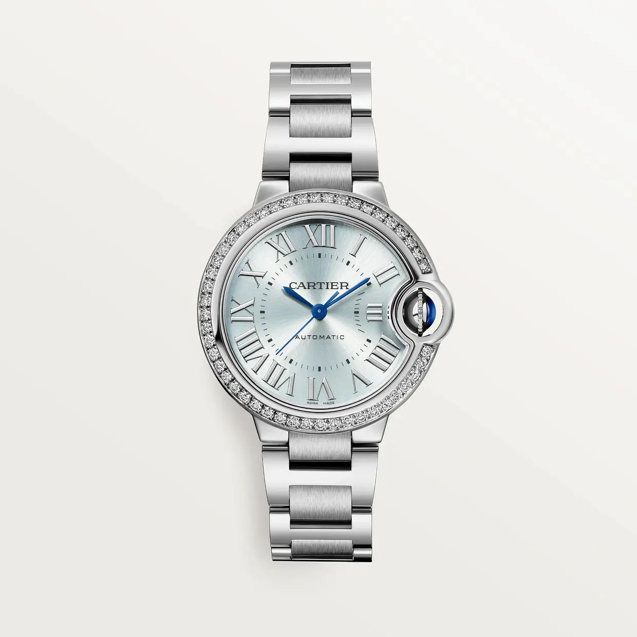 CARTIER Ballon Bleu BLEU Blue Diamond 33 mm W4BB0028