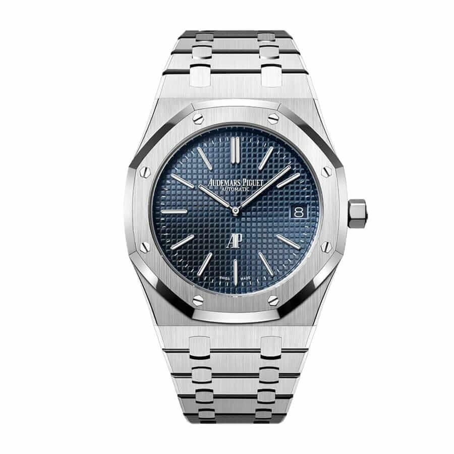 Audemars Piguet Royal Oak Blue Textured Dial on SS Bracelet AP2121 Replica