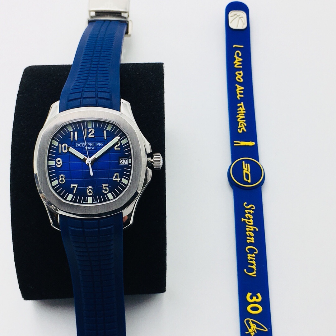 Patek Philippe 20th Anniversary Aquanaut 18K White Gold Watch Composite Strap 5168G-001