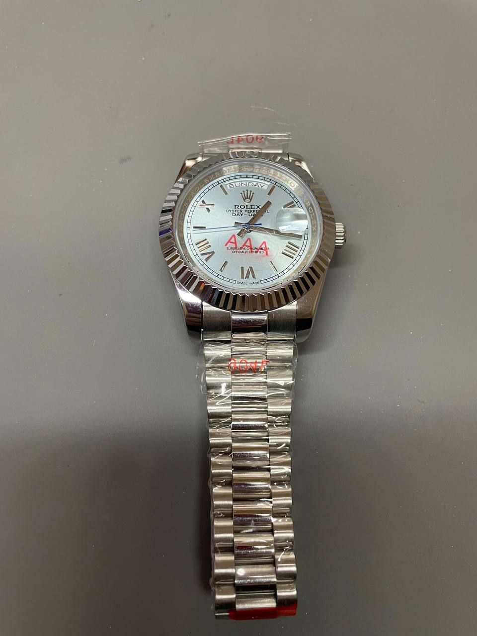 Rolex Day Date Ice Blue Grooved Replica
