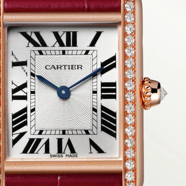 Tank Louis Cartier Watch Small Model Diamond Red WJTA0037
