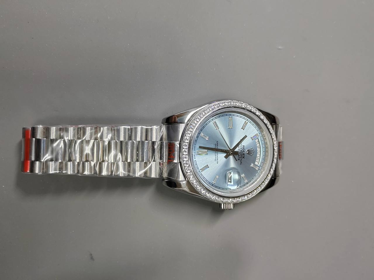Rolex Day-Date 40 Ice-Blue Diamond Dial Replica