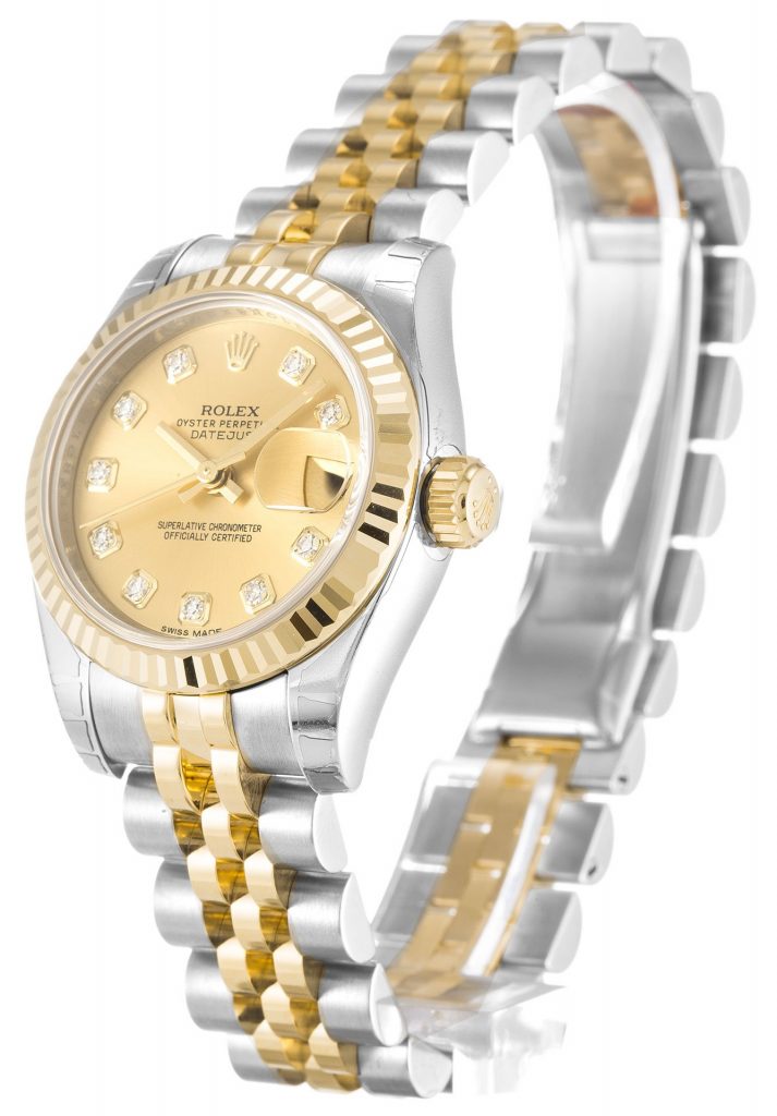 Replica Rolex Lady-Datejust 26mm Champagne Dial 179173-2