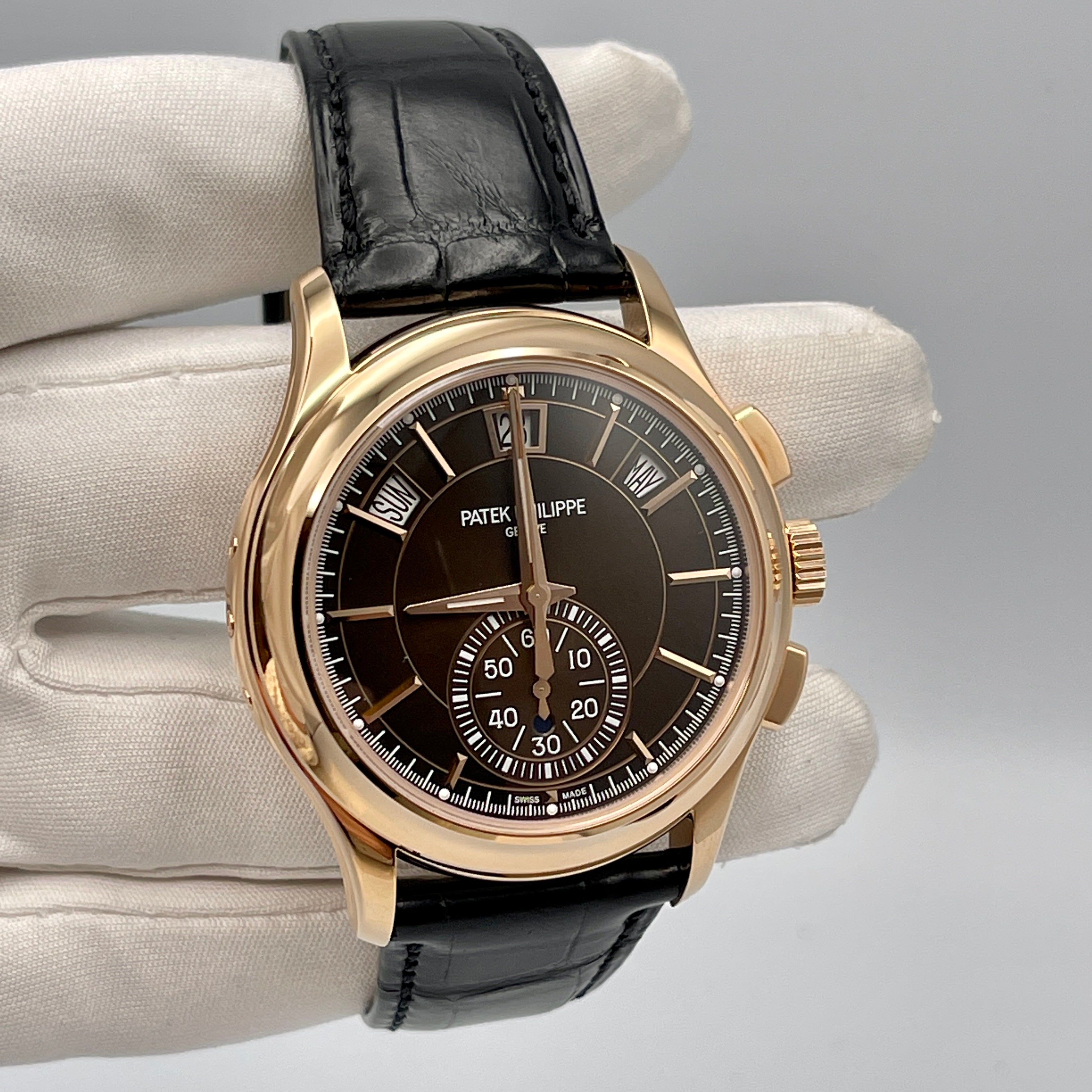 Patek Philippe Flyback Chronograph Annual Calendar Rose Gold Brown 5905R-001