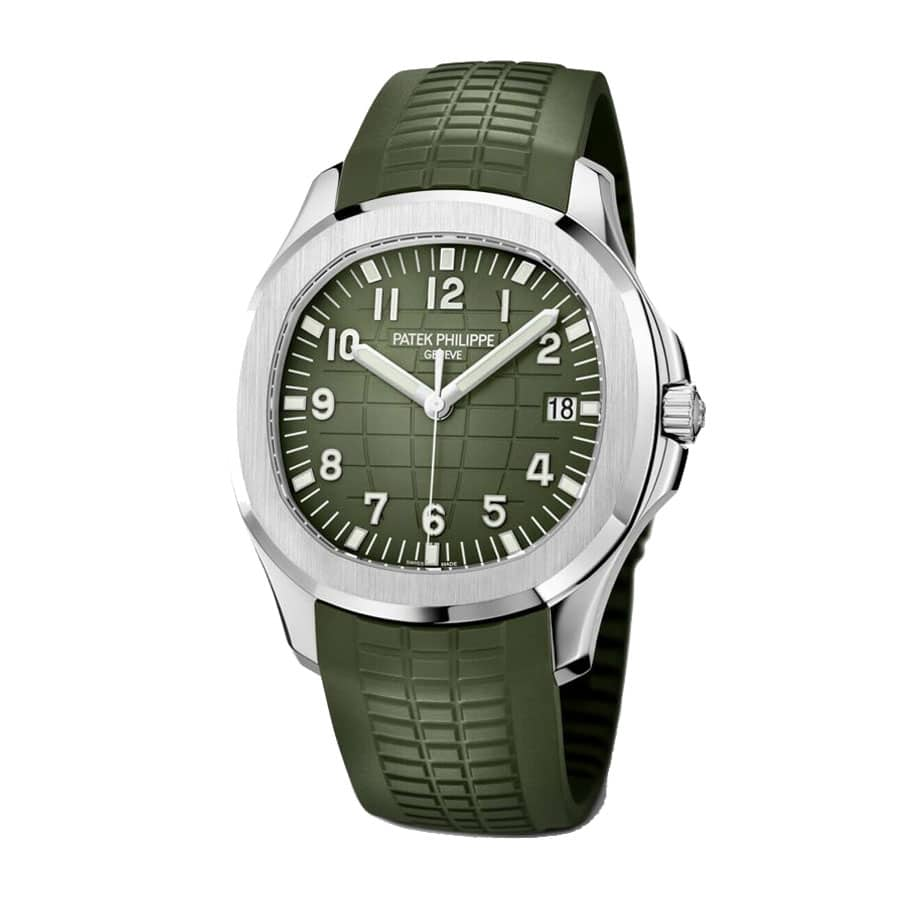 Patek Philippe Aquanaut White Gold Khaki Green Dial 5968G-010