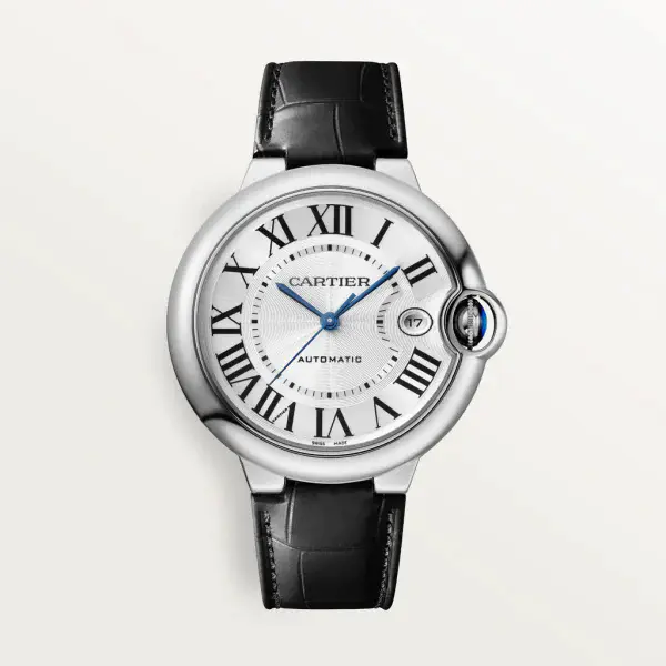 CARTIER Ballon Bleu BLEU Black Alligator Strap 40mm WSBB0039