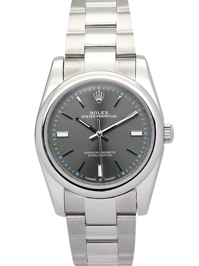 Replica Rolex Oyster Perpetual Lady 31mm Black Dial 177200-2