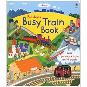 Pull-Back: Busy Train Book (With Pull-Back Train and 4 Tracks)