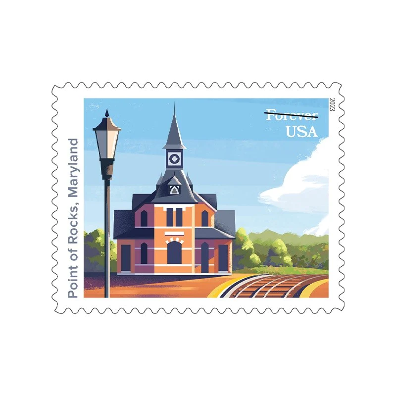 100 Forever Stamps 2023 USPS First-Class Railroad Stations 2023 Stamp 5 Books (20PCS/Book)