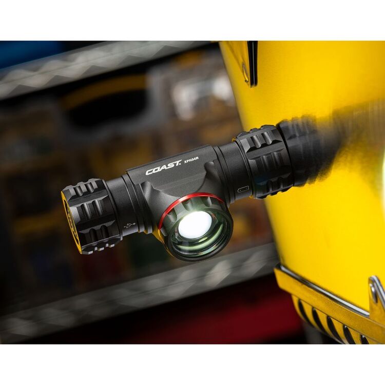 COAST 2000 Lumens Rechargeable Pure Beam Focusing LED Headlamp Black