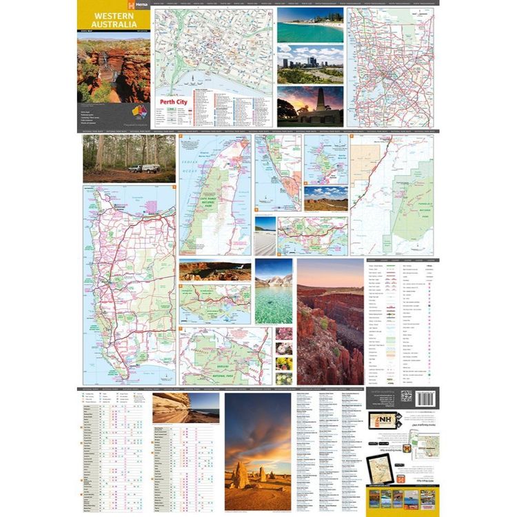 Hema Western Australia State Map Multicoloured