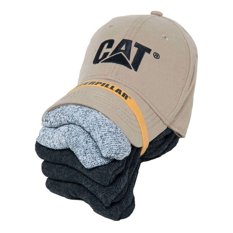 Caterpillar 5 Pack Sock & Cap Bundle Assorted 9 - 12