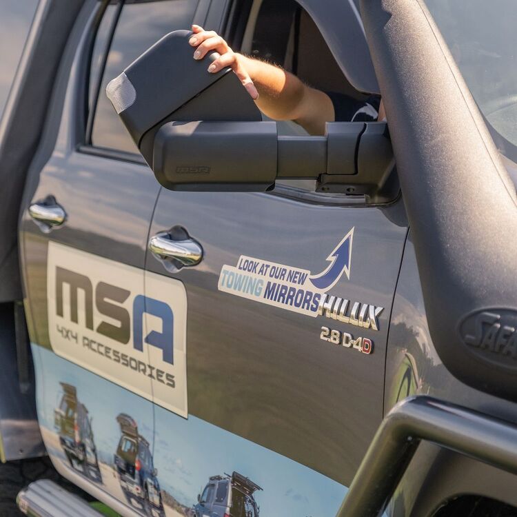 MSA 4X4 Towing Mirror Toyota Hilux 2015 - Current Black