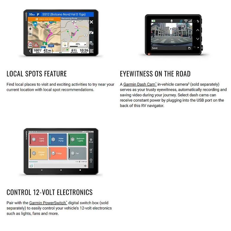 Garmin RV 895 8" RV Camper GPS Satellite Navigator Black