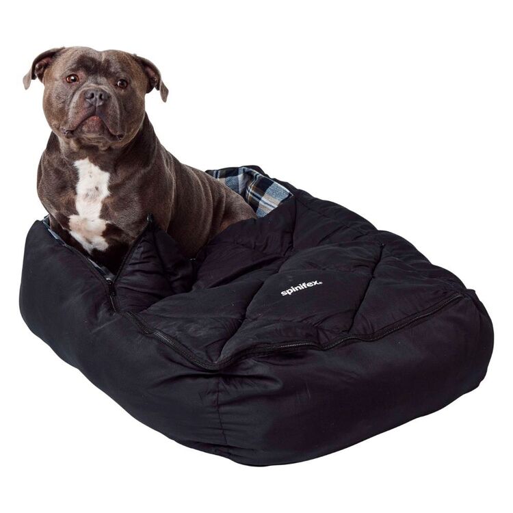Spinifex Take Anywhere Black Pet Bed Sleeping Bag