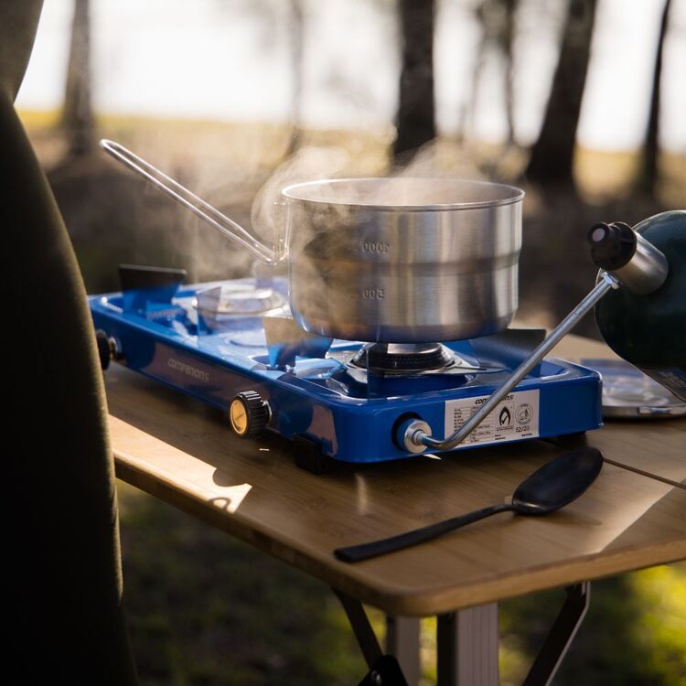 Companion Double Propane Stove Blue